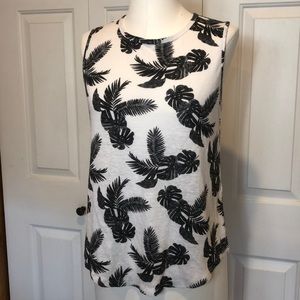 Tropical Leaf Print Tank